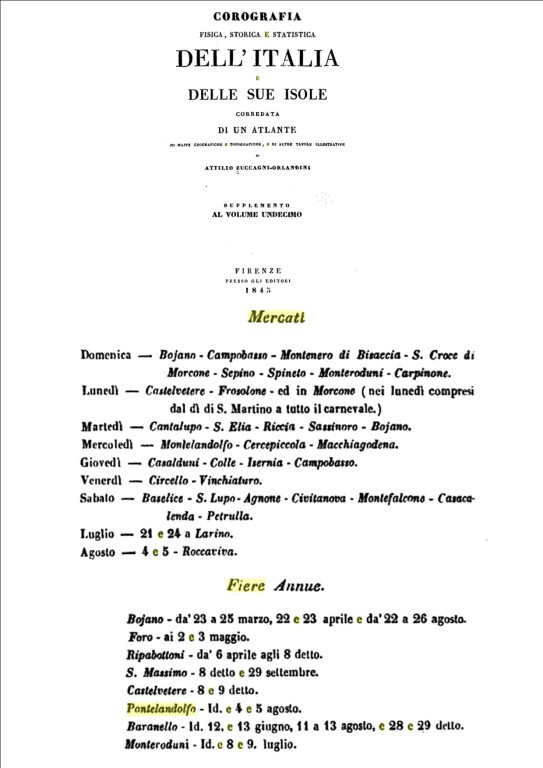 1845 mercati e fiere