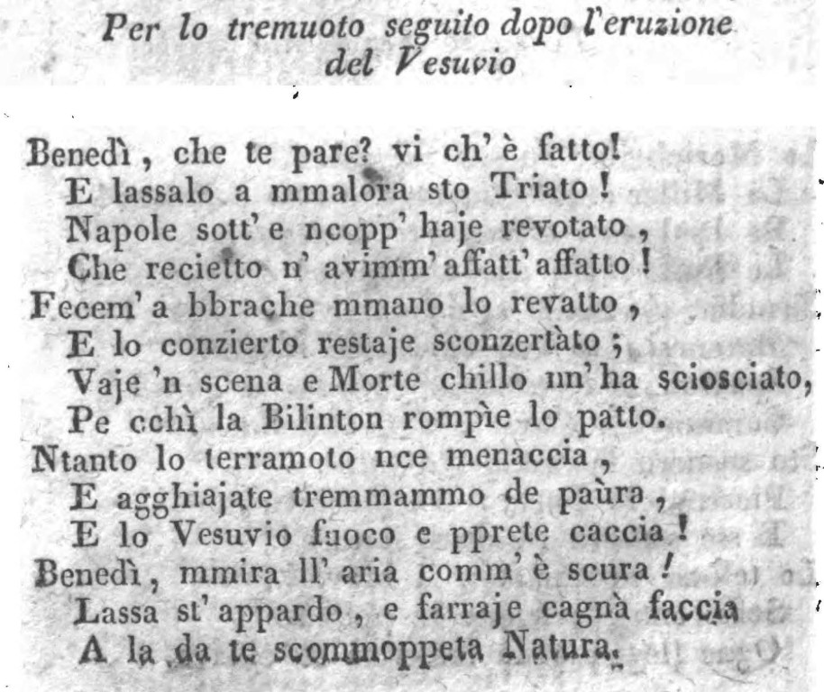 PER LO TREMUOTO