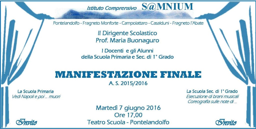 invito Manifestazione Finale