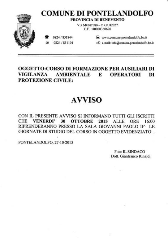 nuovo  avviso