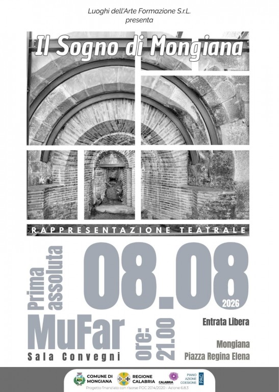 IL SOGNO DI MONGIANA - Locandina della narrazione teatrale - Estate 2026