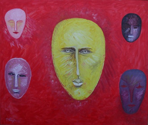 Senza titolo olio su tela cm 120 x 100 Giuseppe Prinzi 490